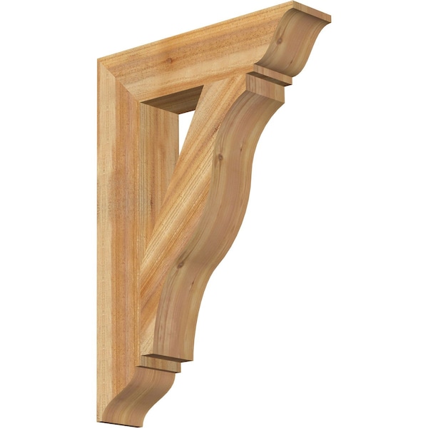 Ekena Millwork Funston Traditional Rough Sawn Bracket, Western Red Cedar, 6"W x 26"D x 38"H BKT06X26X38FST01RWR - main